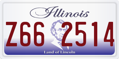 IL license plate Z662514