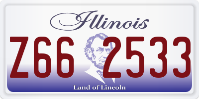 IL license plate Z662533