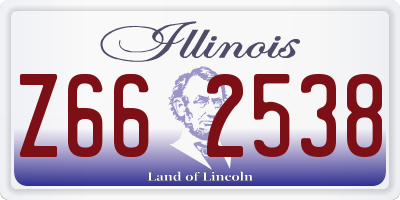 IL license plate Z662538