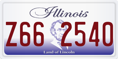 IL license plate Z662540