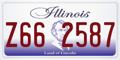 IL license plate Z662587