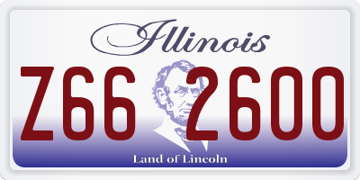 IL license plate Z662600