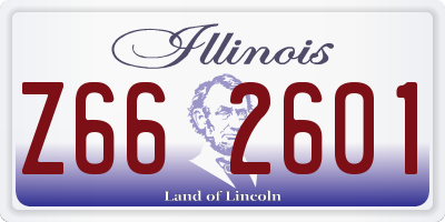 IL license plate Z662601