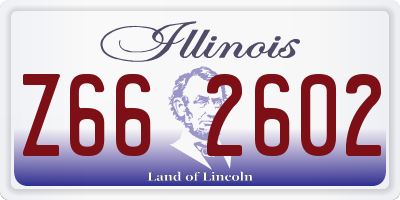 IL license plate Z662602