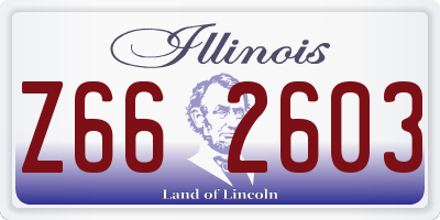 IL license plate Z662603