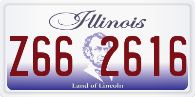 IL license plate Z662616