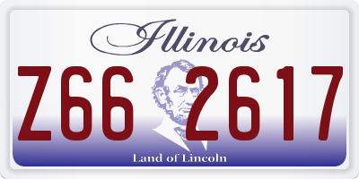 IL license plate Z662617