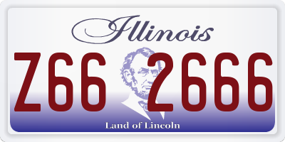 IL license plate Z662666