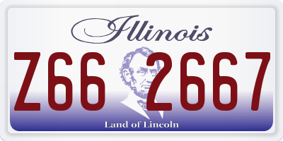 IL license plate Z662667