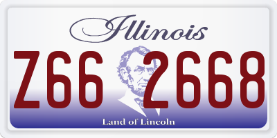 IL license plate Z662668