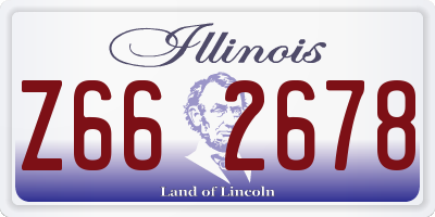 IL license plate Z662678