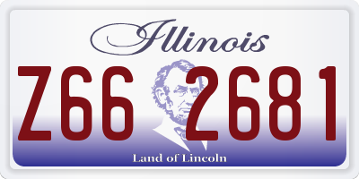 IL license plate Z662681