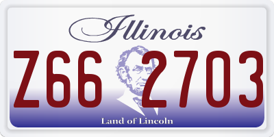 IL license plate Z662703