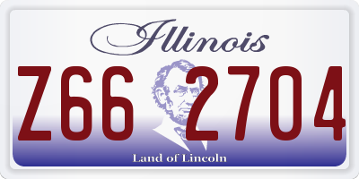 IL license plate Z662704