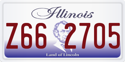 IL license plate Z662705