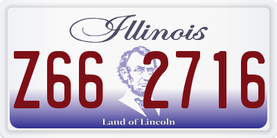 IL license plate Z662716