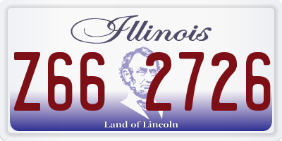 IL license plate Z662726
