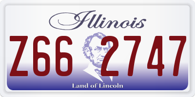 IL license plate Z662747