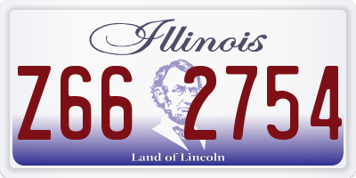 IL license plate Z662754