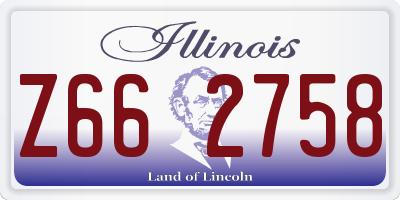 IL license plate Z662758