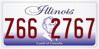 IL license plate Z662767