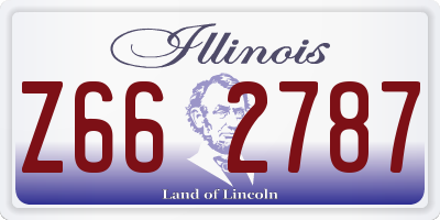 IL license plate Z662787