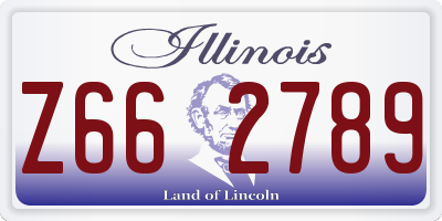 IL license plate Z662789