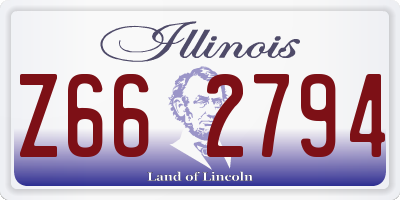 IL license plate Z662794
