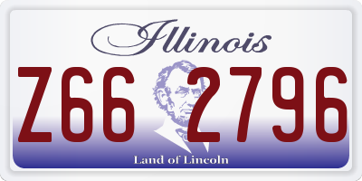 IL license plate Z662796