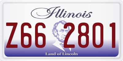 IL license plate Z662801