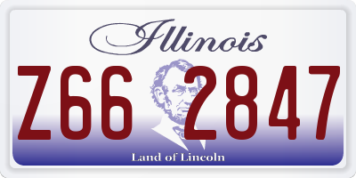 IL license plate Z662847