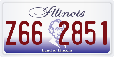 IL license plate Z662851