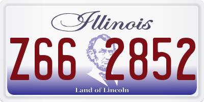 IL license plate Z662852