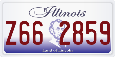 IL license plate Z662859