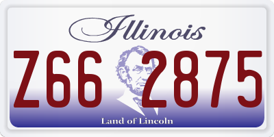 IL license plate Z662875