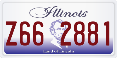 IL license plate Z662881