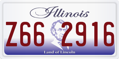 IL license plate Z662916