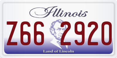 IL license plate Z662920
