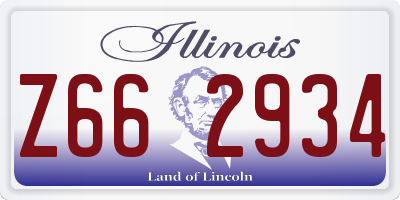 IL license plate Z662934