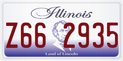 IL license plate Z662935