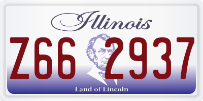 IL license plate Z662937