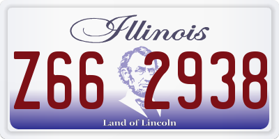 IL license plate Z662938