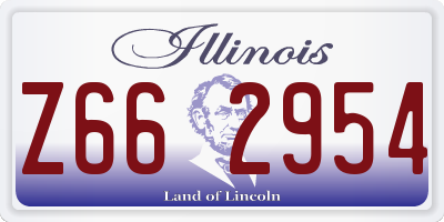 IL license plate Z662954