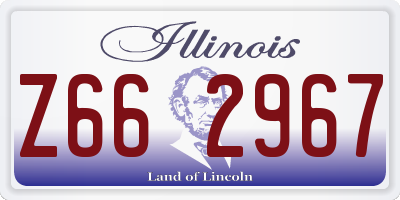 IL license plate Z662967