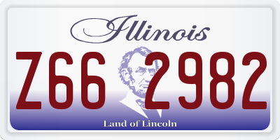IL license plate Z662982