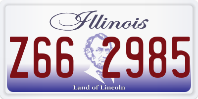 IL license plate Z662985