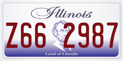 IL license plate Z662987
