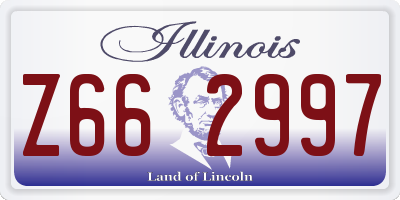 IL license plate Z662997