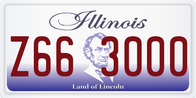 IL license plate Z663000