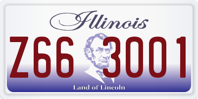 IL license plate Z663001